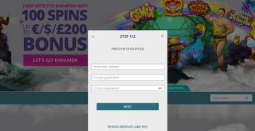 Karamba casino: Регистрация