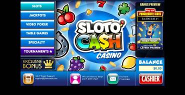 SlotoCash Casino: Лобби