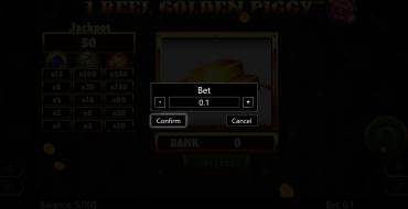 1 Reel Golden Piggy: Ставка