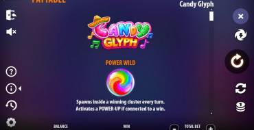 Candy Glyph: Таблица выплат