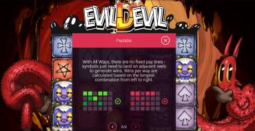 Evil Devil: Таблица выплат