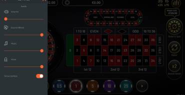 Golden Chip Roulette: Регулировки