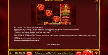 Hot Slot: Mystery Jackpot Joker: Правила