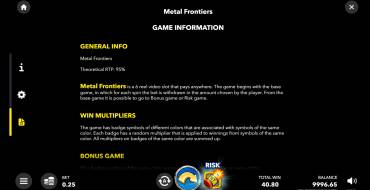 Metal Frontiers: Правила