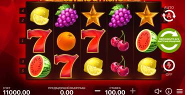 Sevens and Fruits: Интерфейс