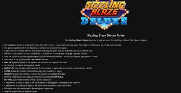 Sizzling Blaze Deluxe: Правила