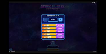 Space Hunter Shoot For Cash: Ставки