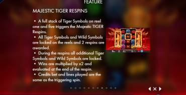 Tiger Temple: Бонусы