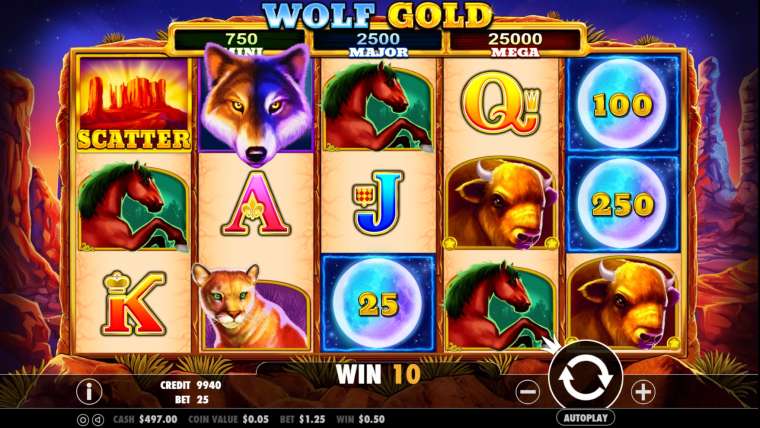 Слот Wolf Gold играть бесплатно